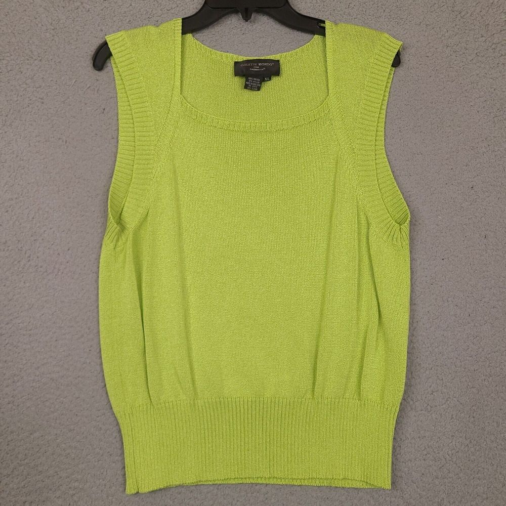 Colette Mordo‎ for Sadimara Sleeveless Sweater Womens XL Green Tank Top